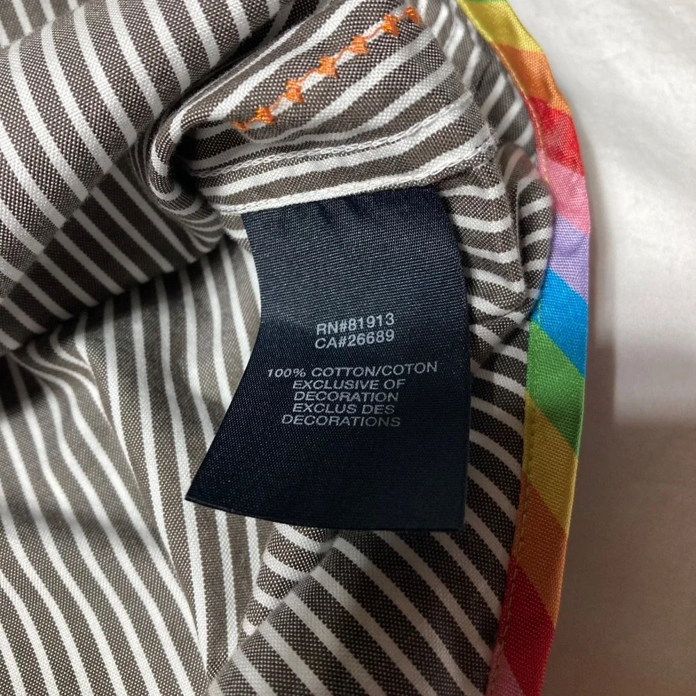 Robert Graham FRESHLY LAUNDERED SHIRT Striped w/  Rainbow Accents Men's Size XXL
